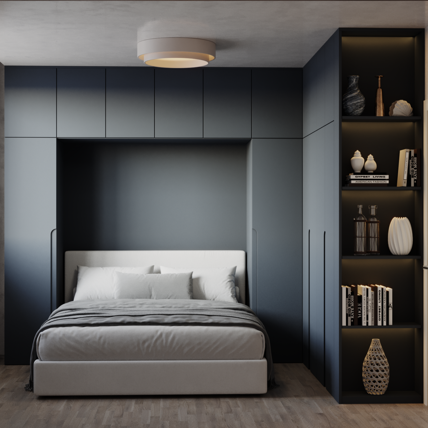 Navy Blue Bedroom v1