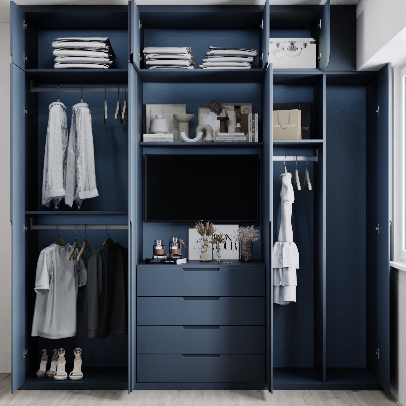 Navy Blue Bedroom v1