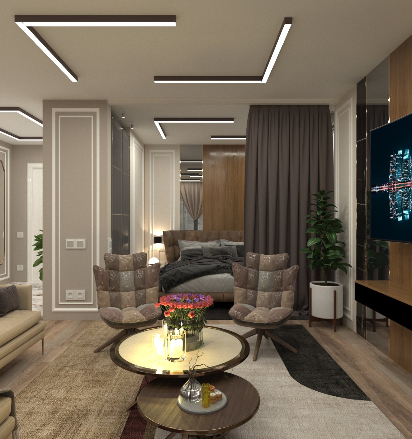 Modern 40m2 apartment