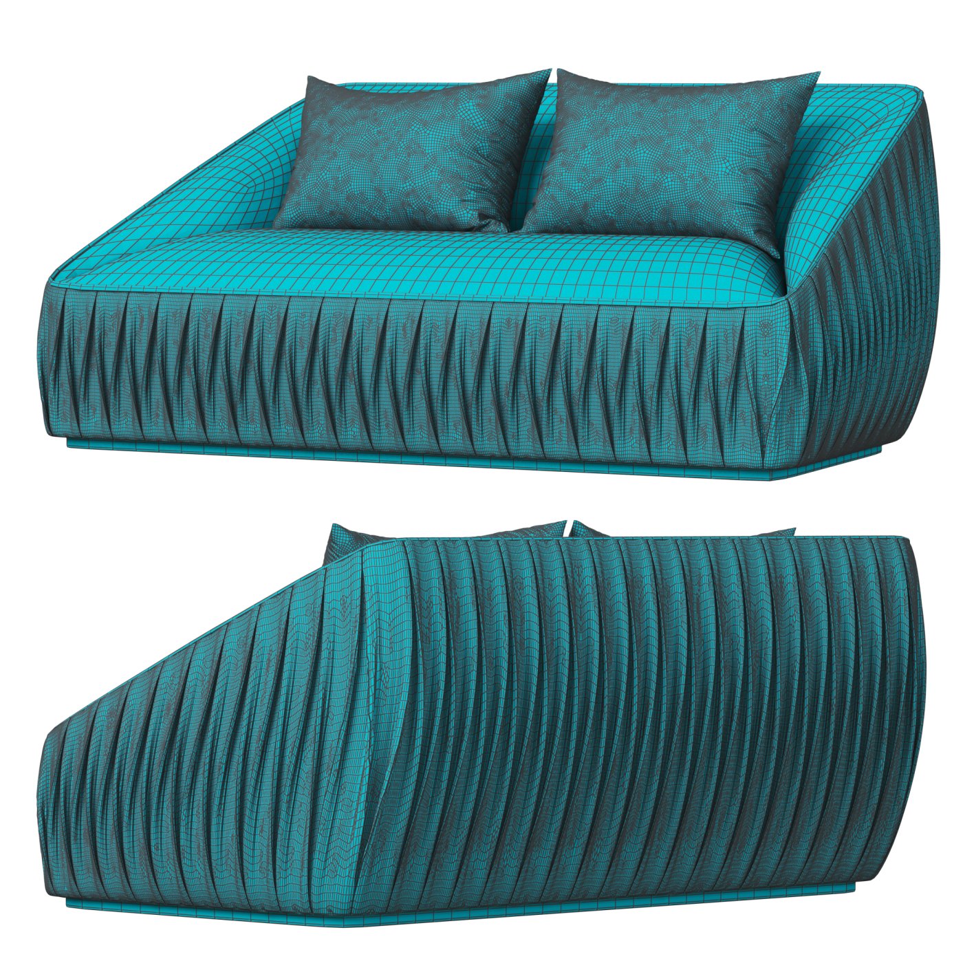 21st Century Nest 2-Seater Sofa in Leather by Roberto Cavalli Home