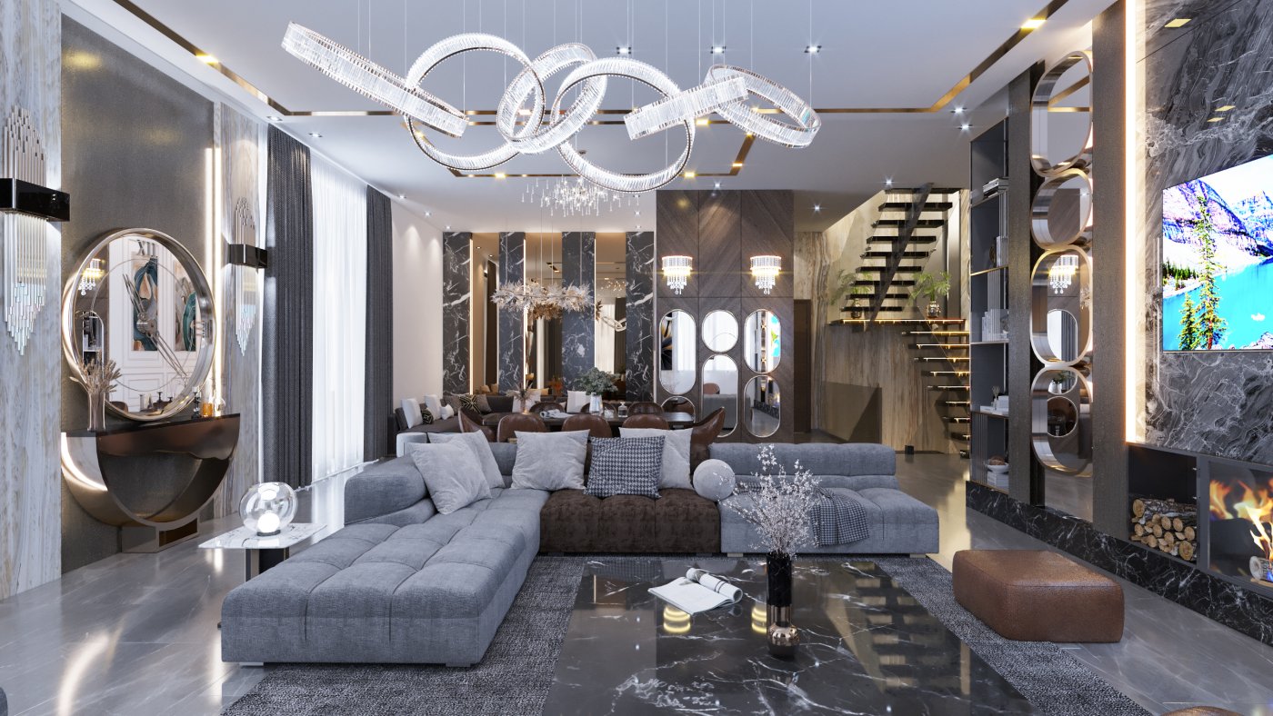 living room design 3d