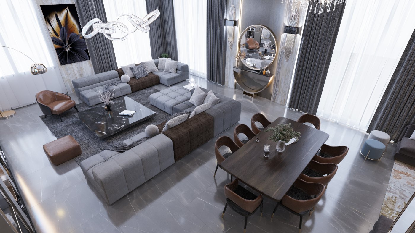 living room design 3d