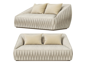 21st Century Nest 2-Seater Sofa in Leather by Roberto Cavalli Home
