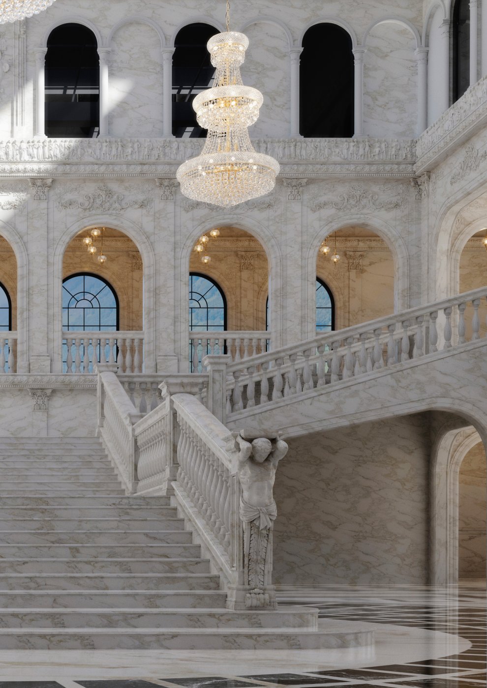 Classic Palace Staircase Area