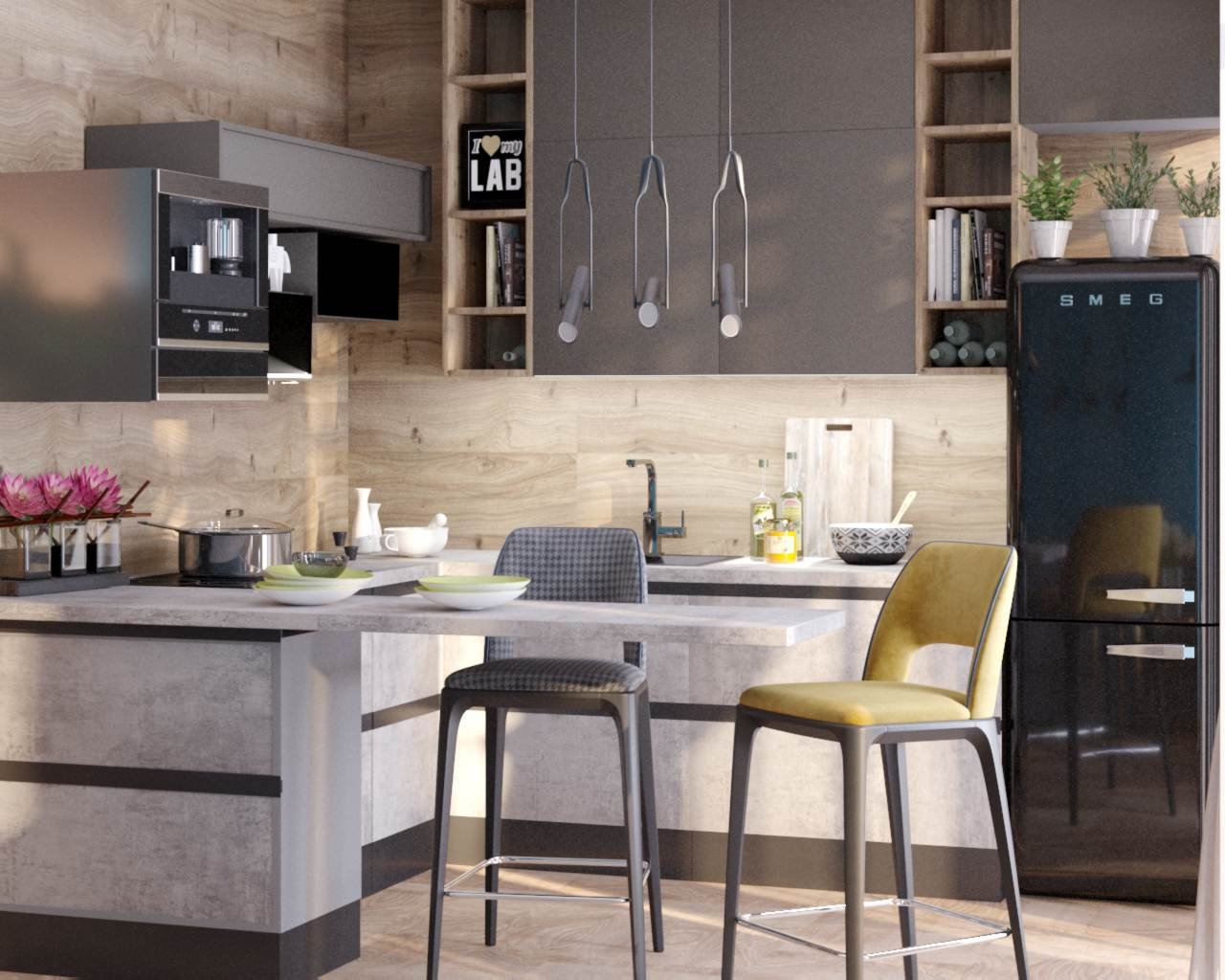 Small apartment with kitchen » Portfolio Zeel Project