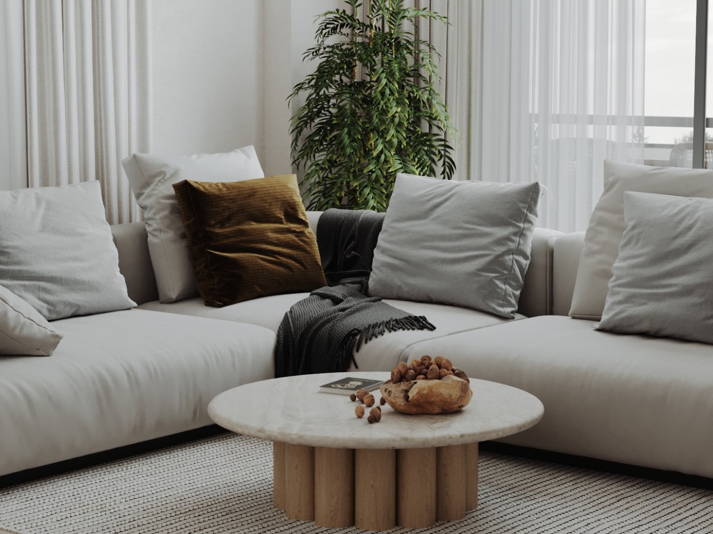 Living Room + Kitchen