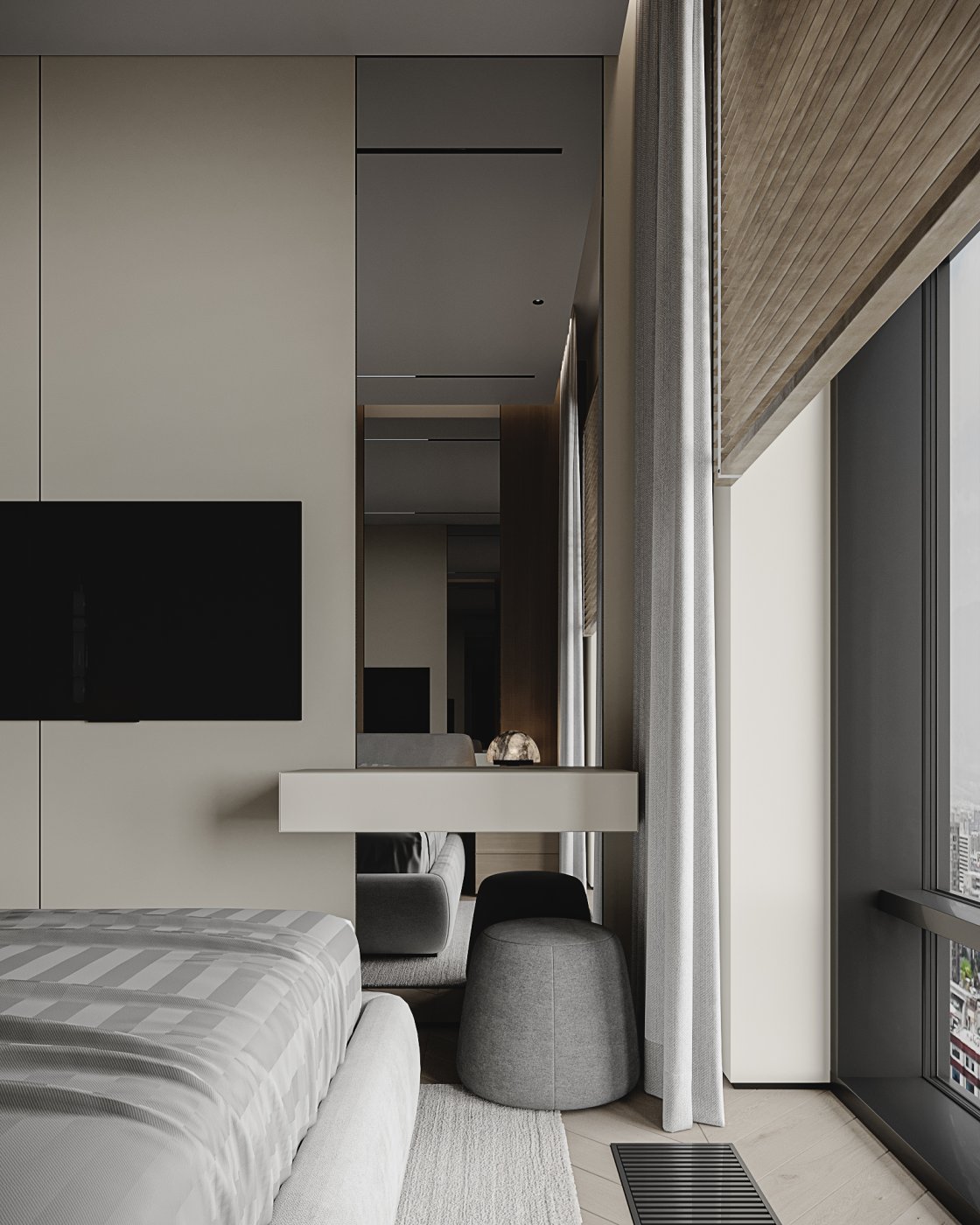 Minimalstic Bedroom Design and Visualization