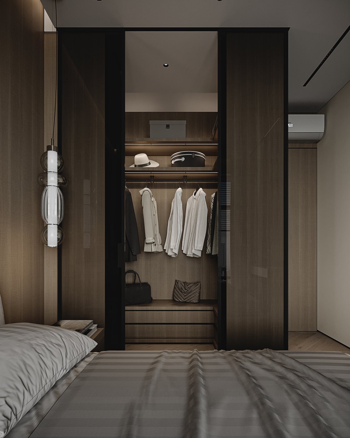 Minimalstic Bedroom Design and Visualization