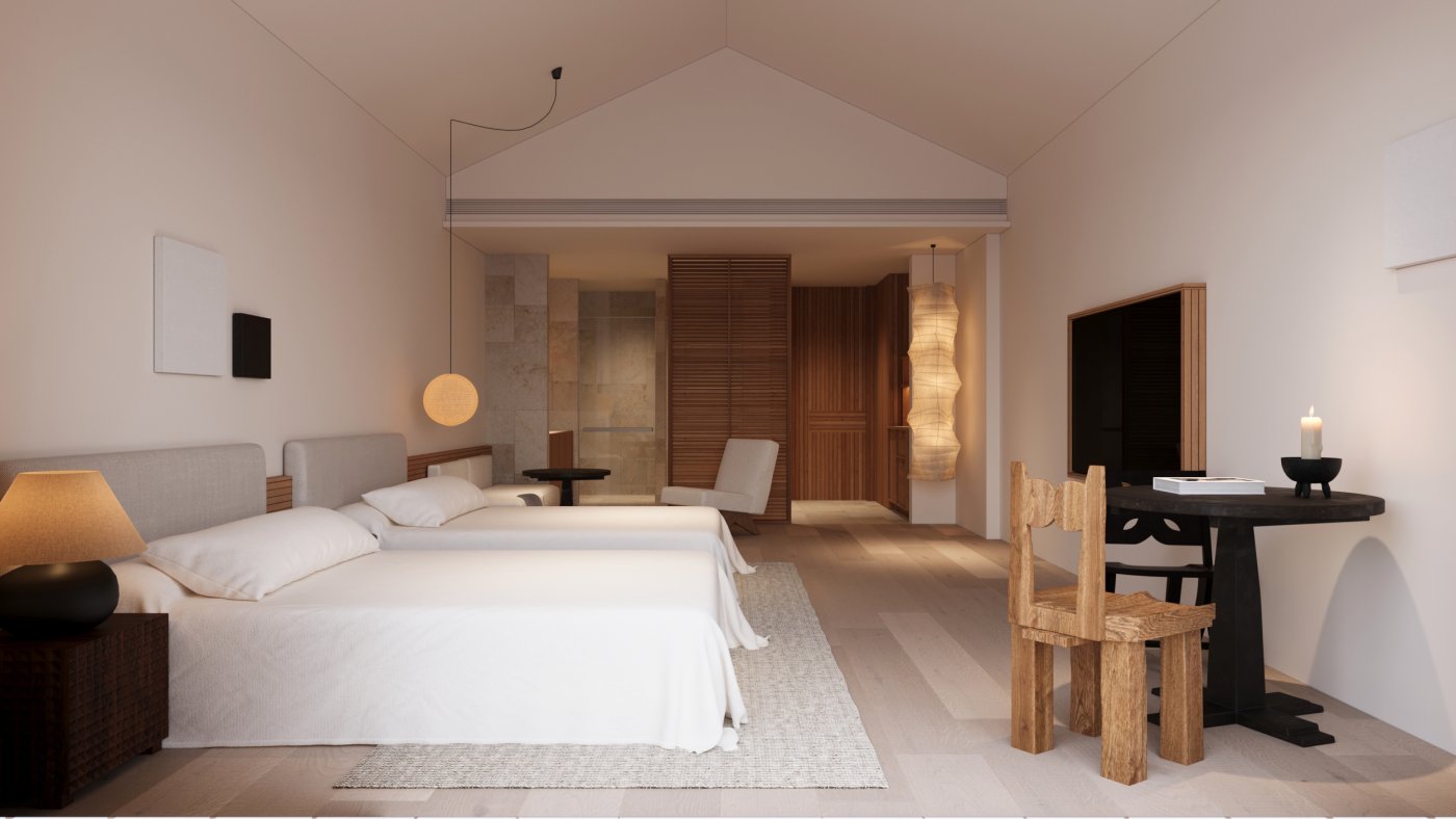 Wabi-sabi style B&B hotel design