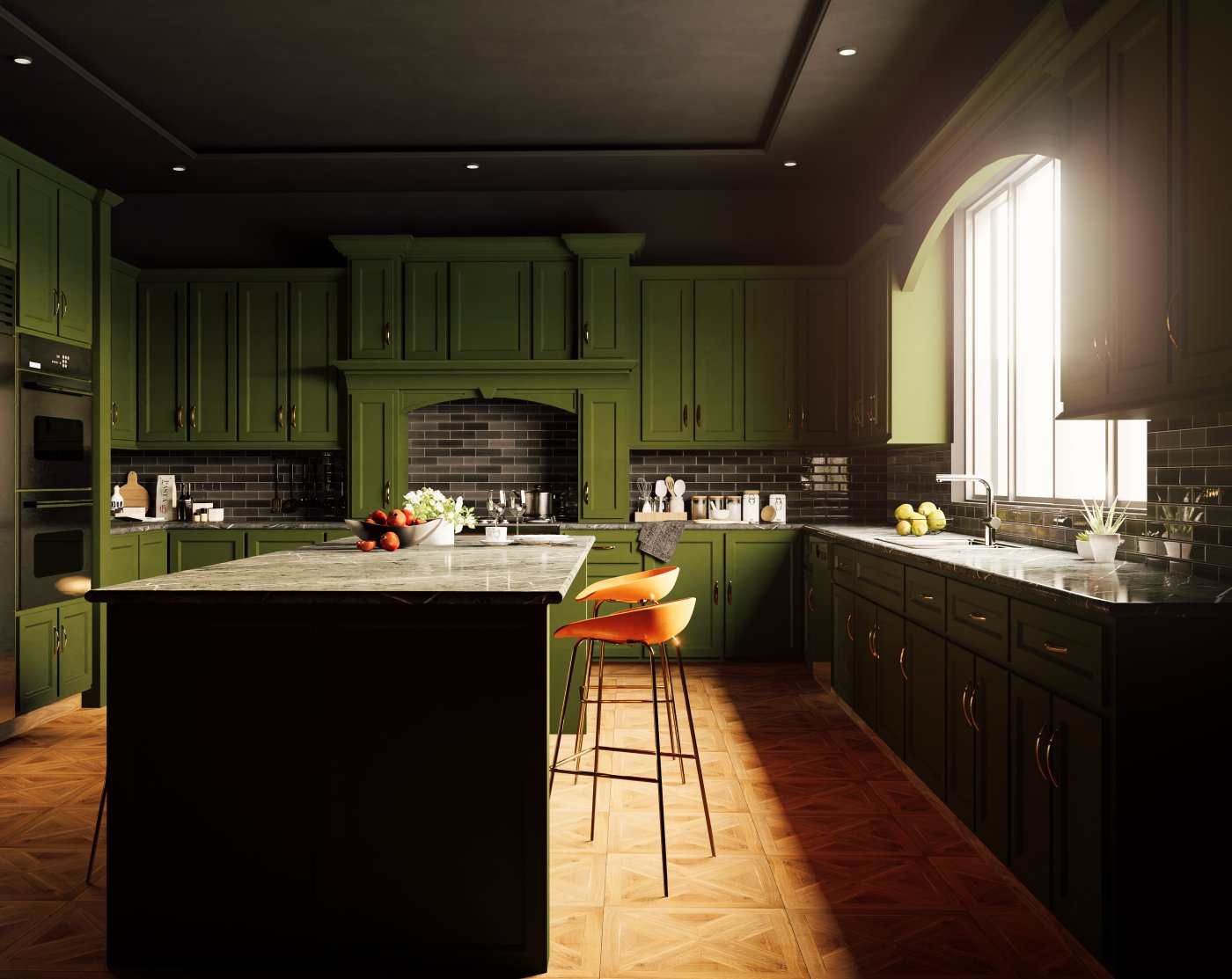 Tranquil Olive Kitchen