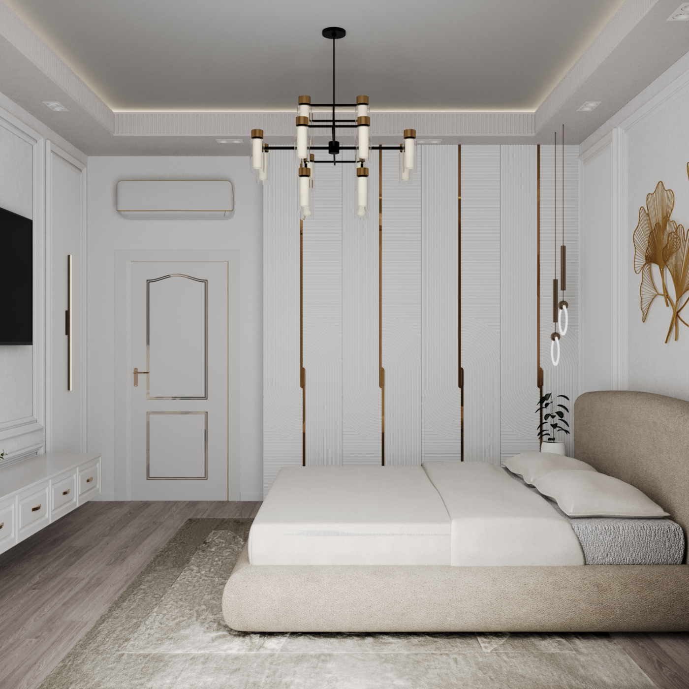 Neoclassical bedroom