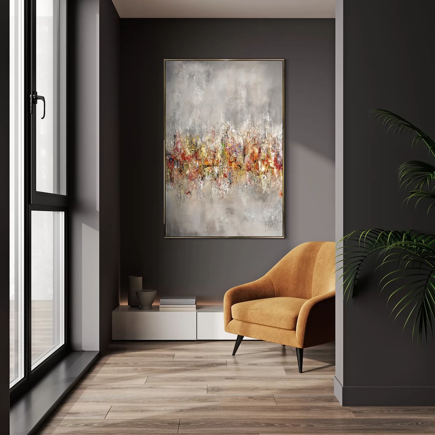 Abstract art as the perfect accent in modern interiors