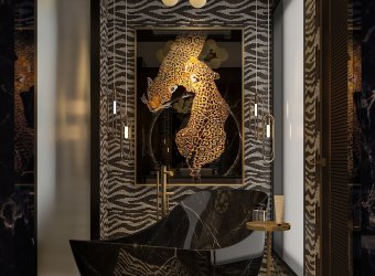 Bold Elegance in the Bath