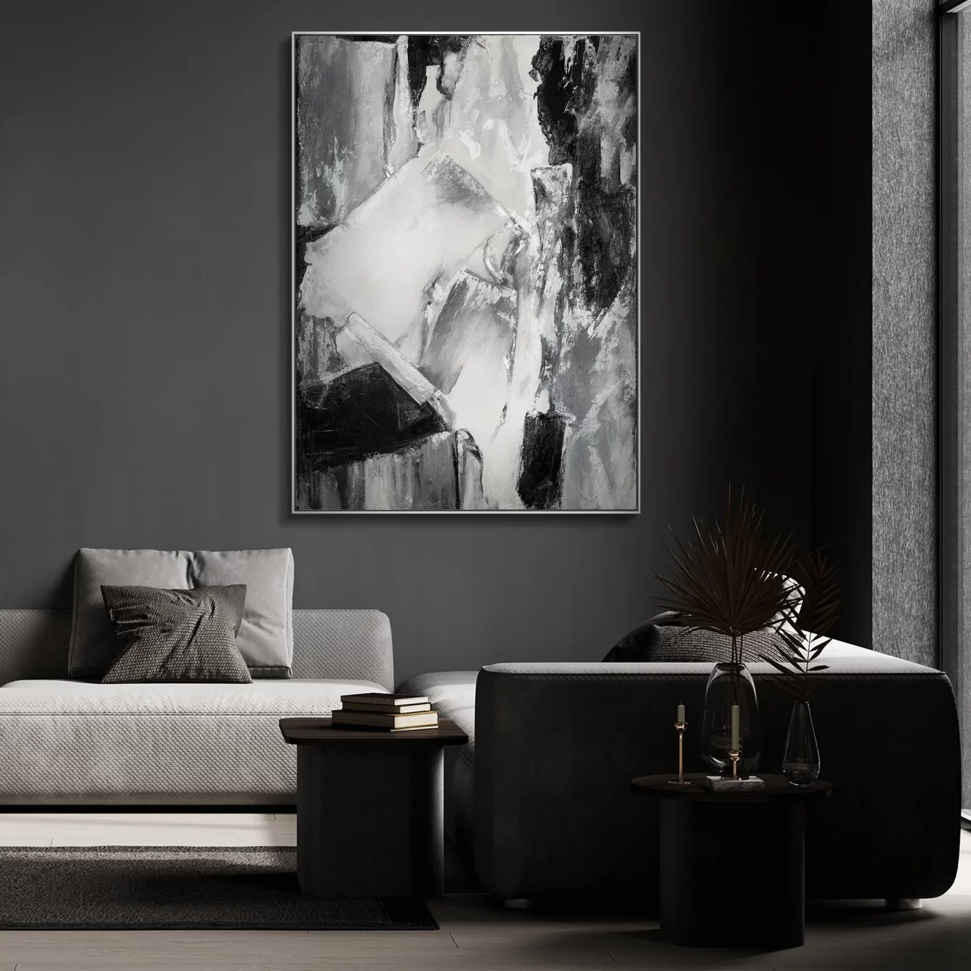 The timeless appeal of black and white abstract art in modern interiors