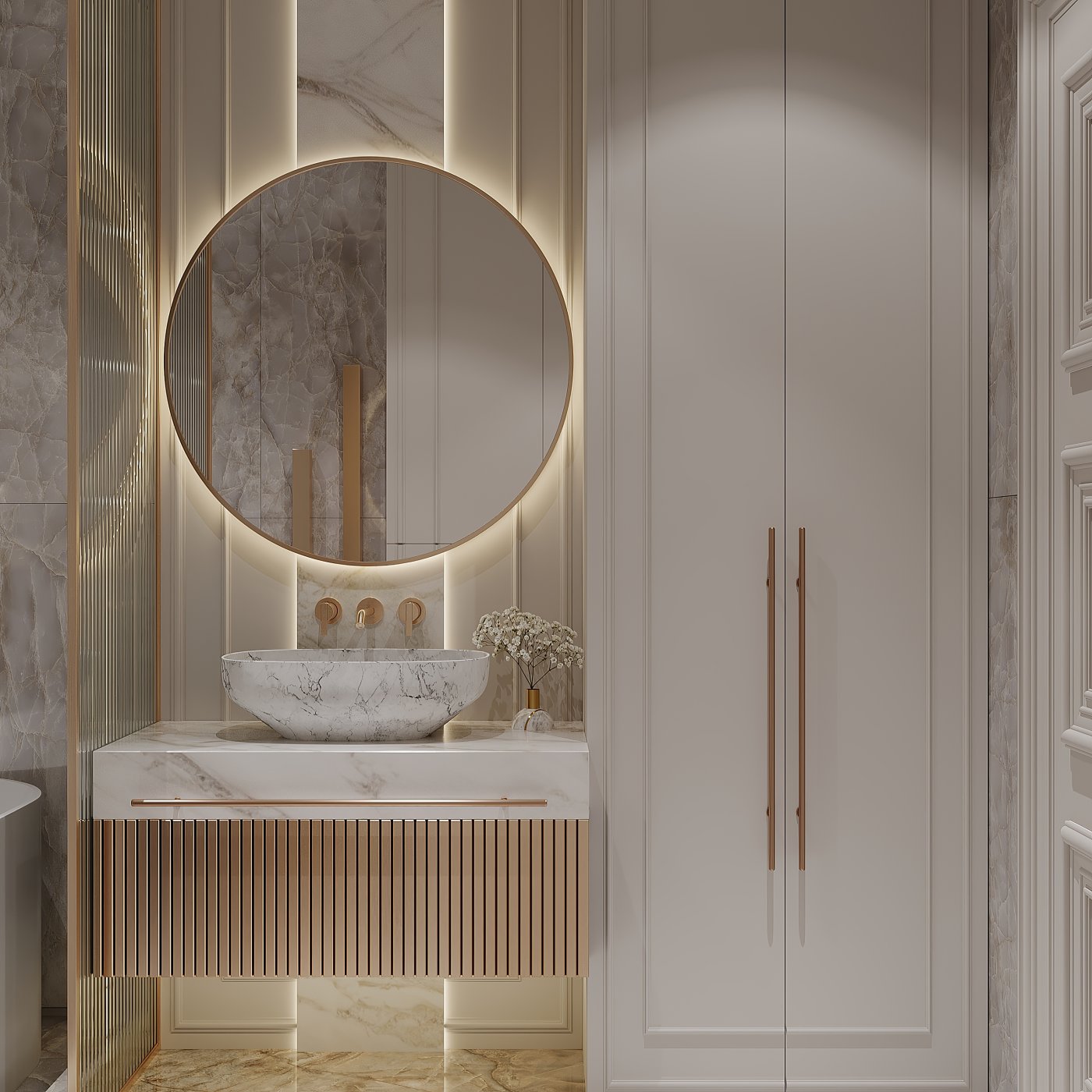 Neoclassical bathroom