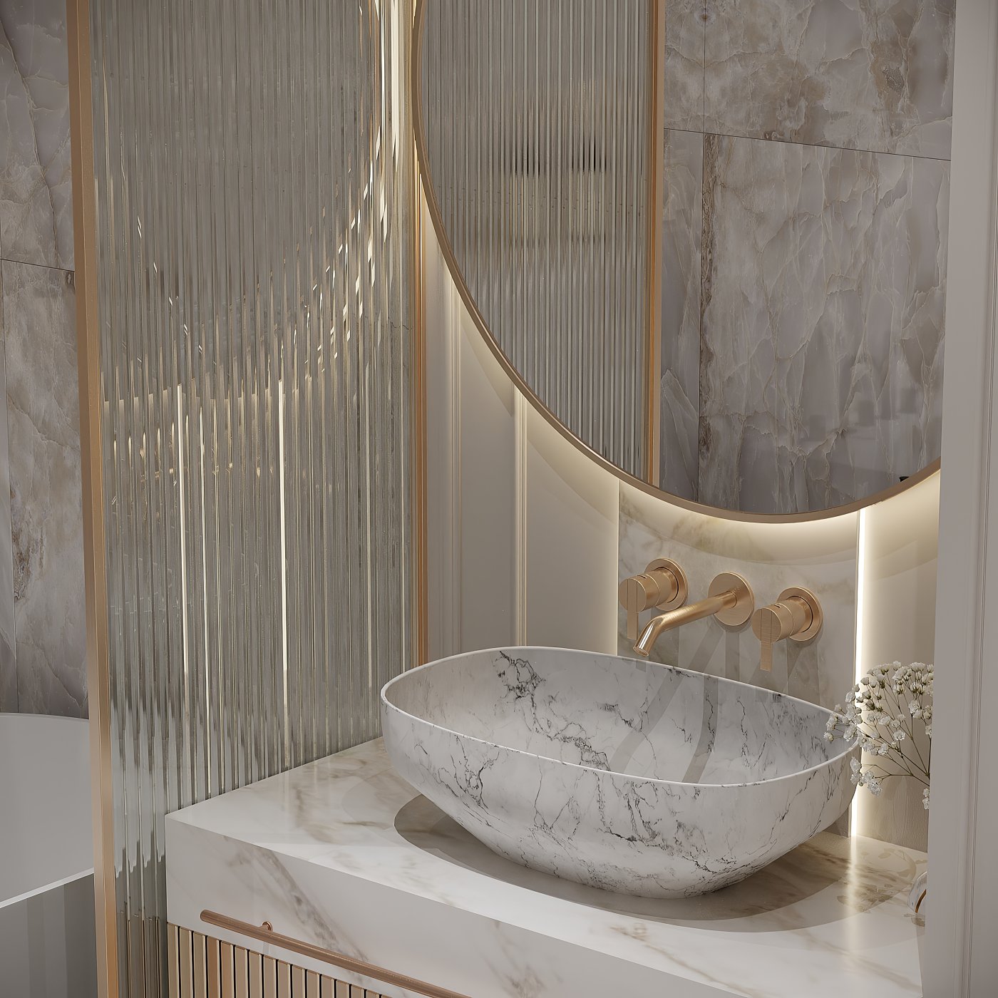 Neoclassical bathroom