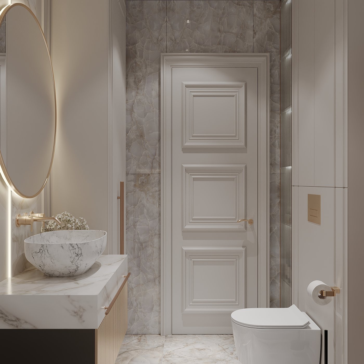 Neoclassical bathroom