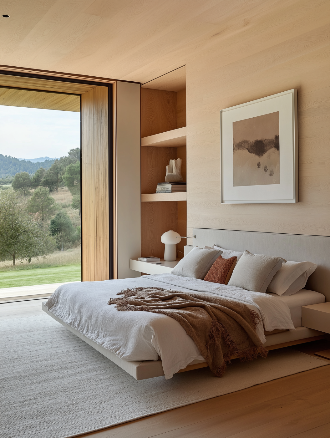 Bedroom and bathroom