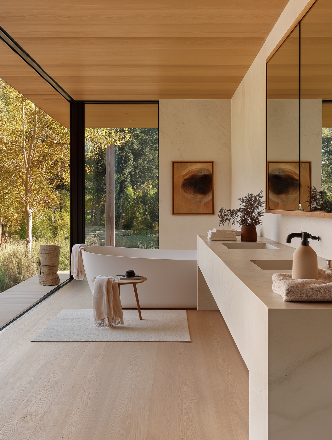 Bedroom and bathroom
