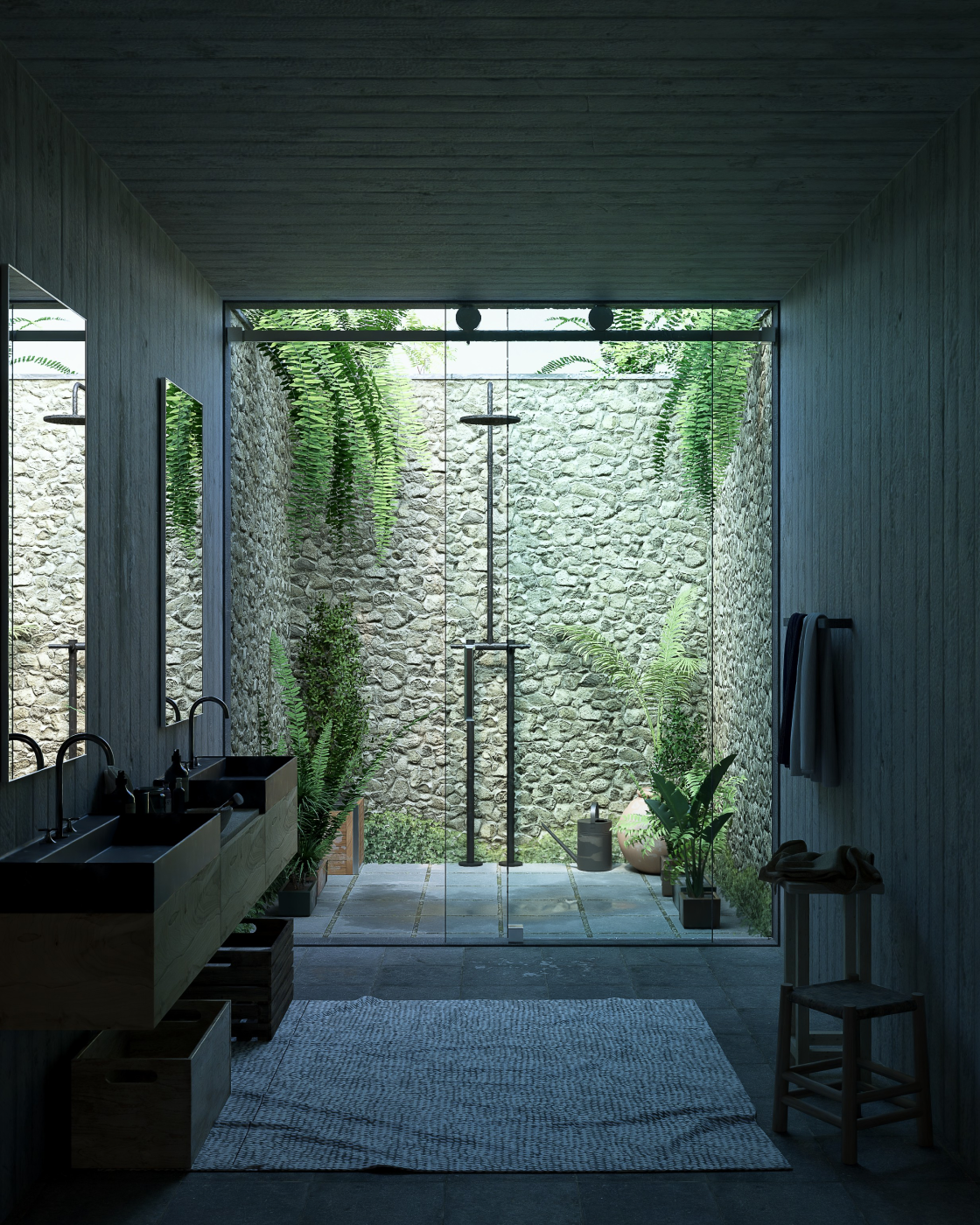 Interior render - Light and nature