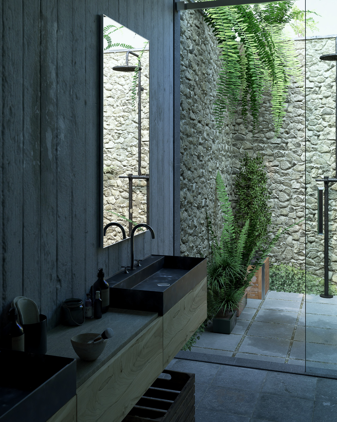 Interior render - Light and nature