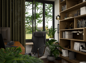 Interior render - Workspace