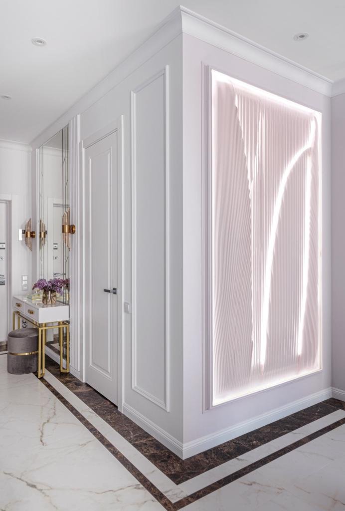Plaster bas-relief in an exclusive project from DECO LINE: the secret of the interior's charm is in the details