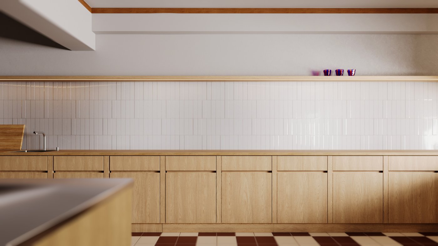Scandi kitchen | reference 3D visualisation