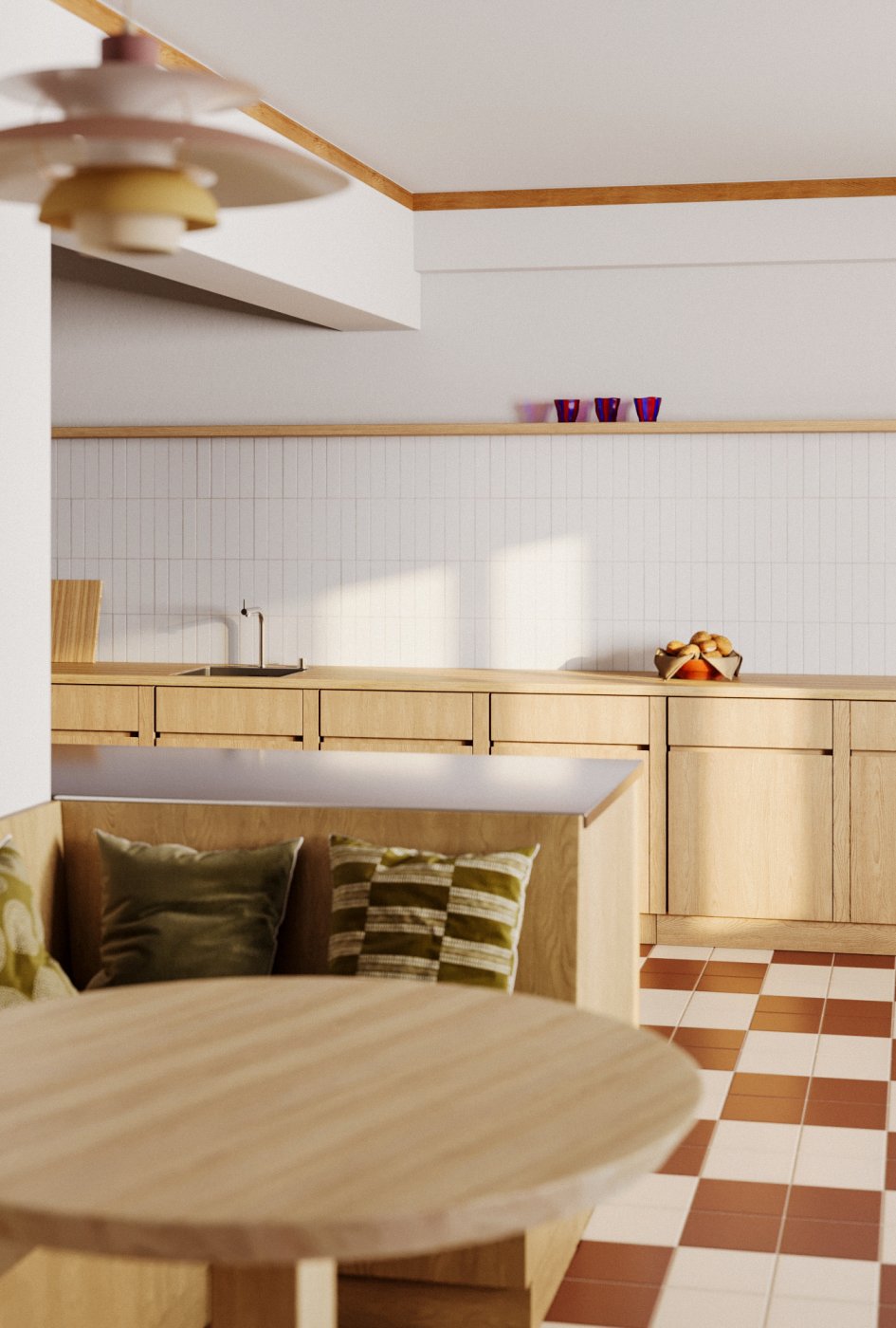 Scandi kitchen | reference 3D visualisation