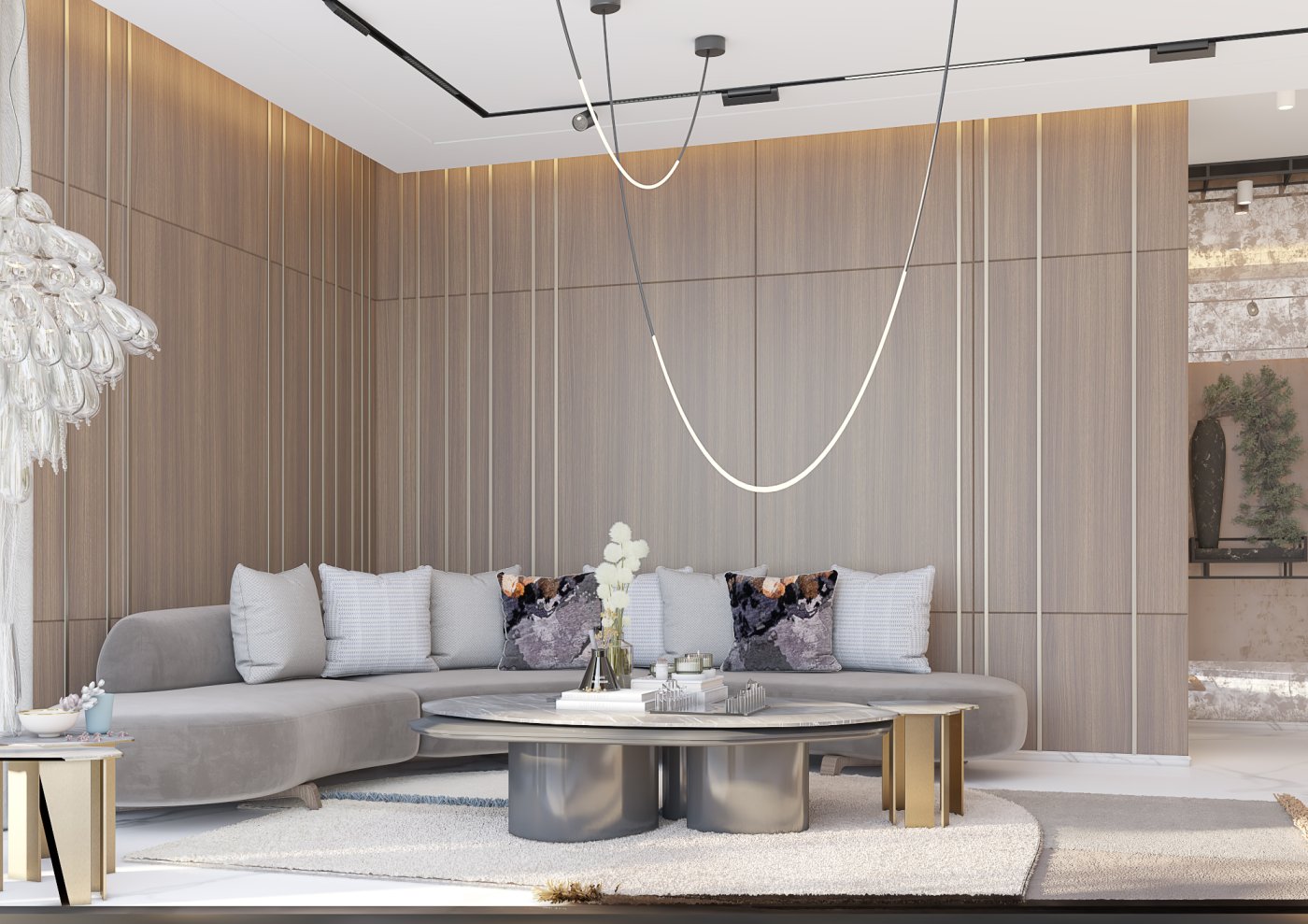 luxurious sitting area