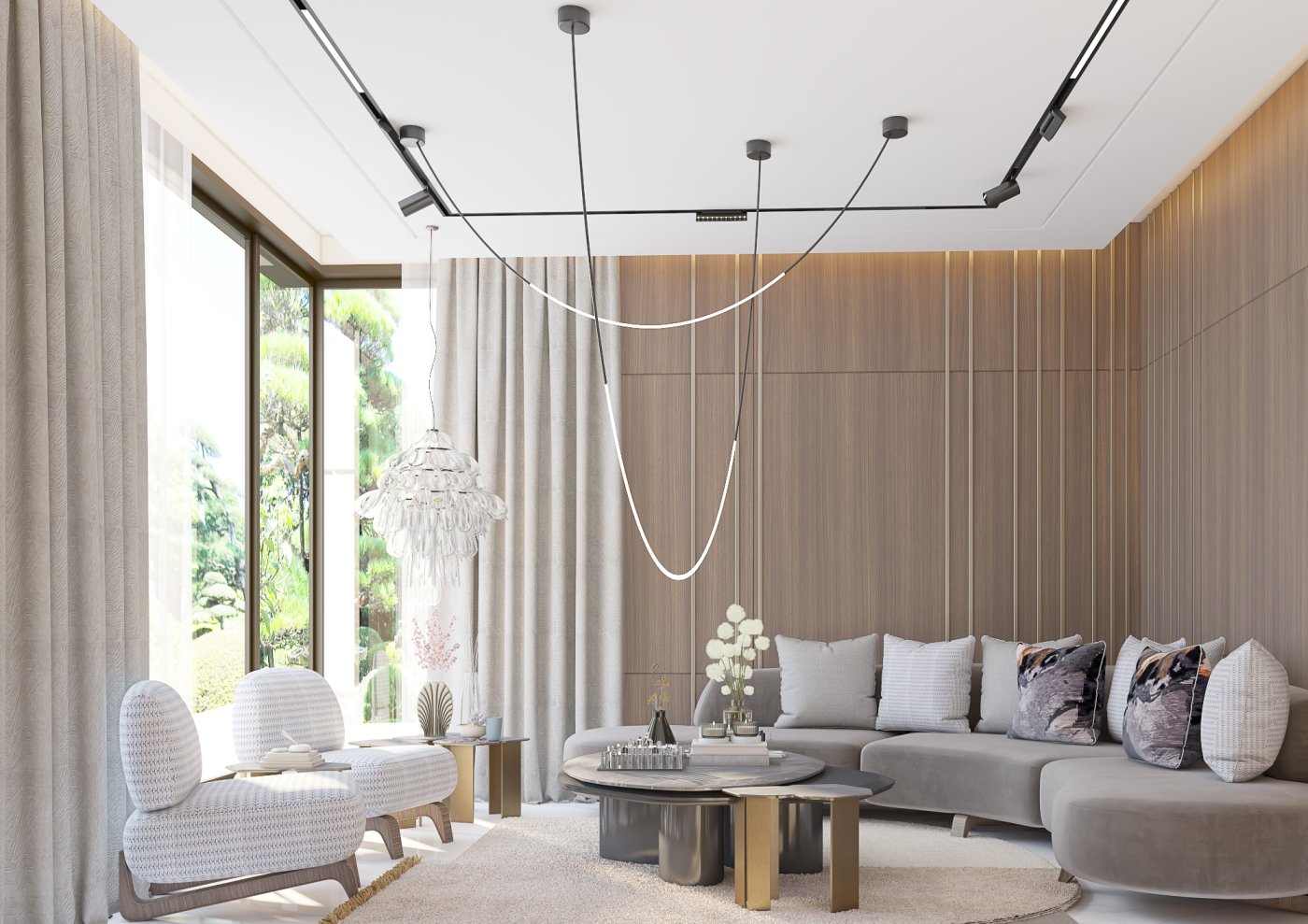 luxurious sitting area