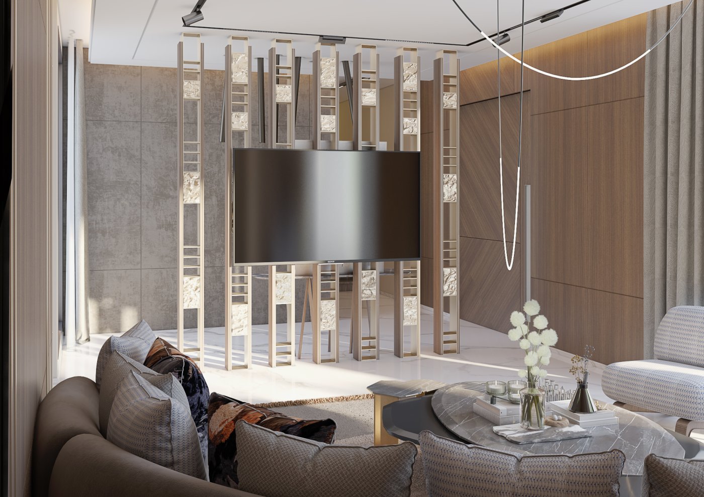 luxurious sitting area