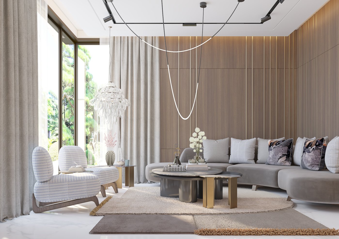 luxurious sitting area