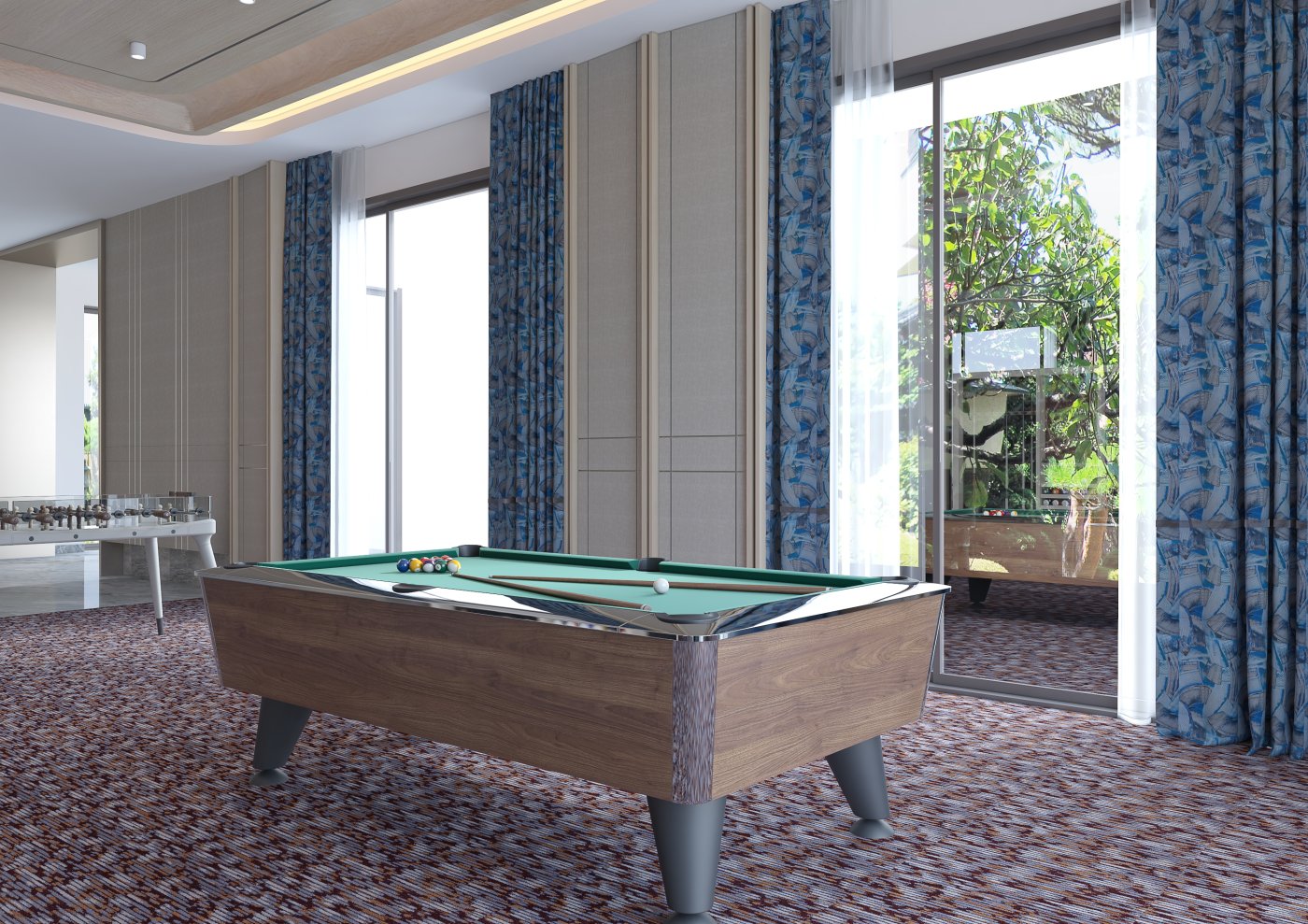 Game room and outdoor bar sitting