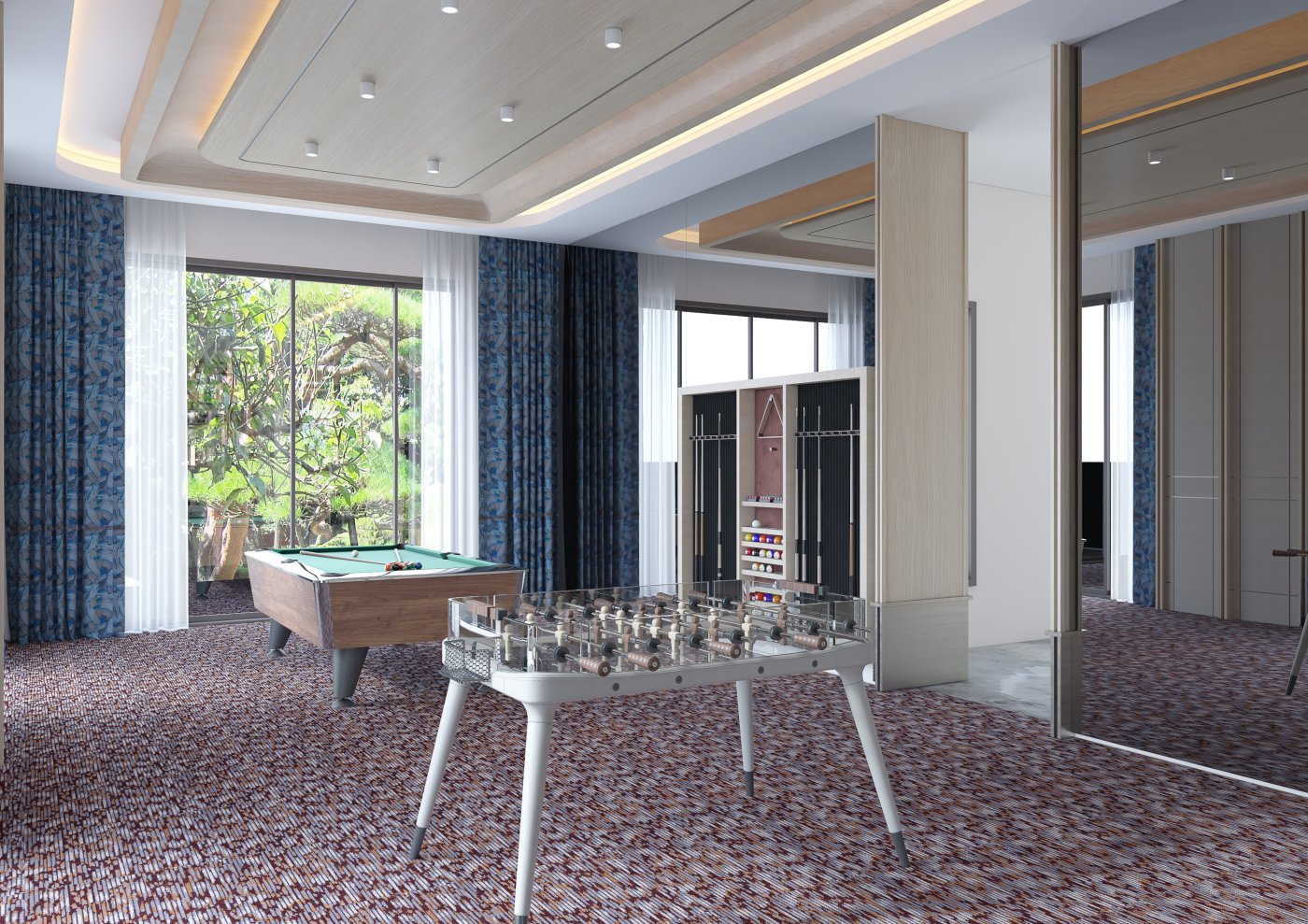 Game room and outdoor bar sitting