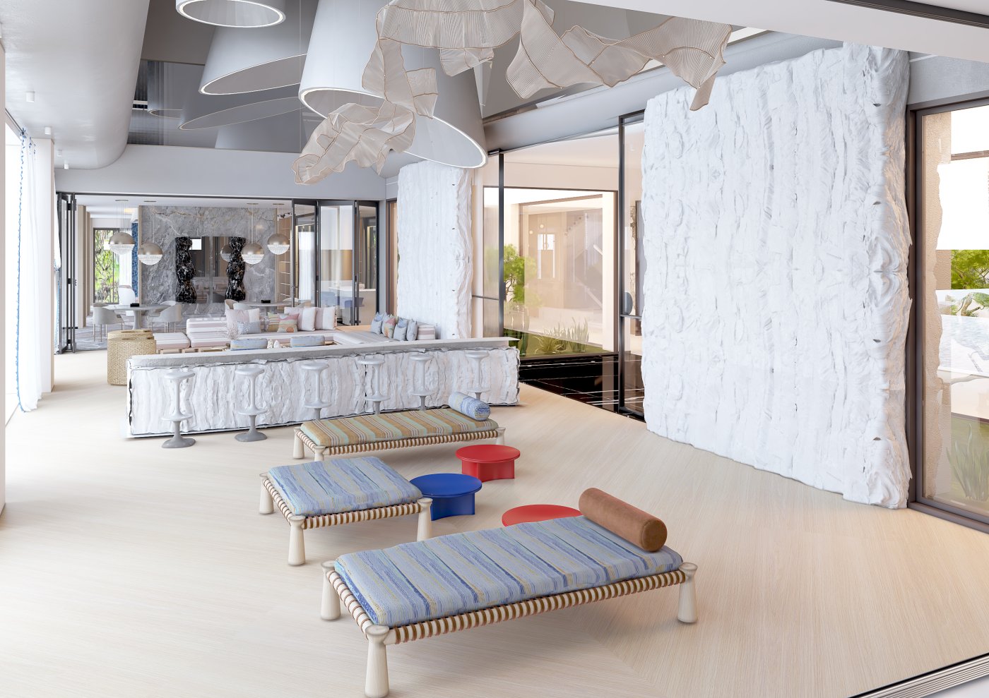 Game room and outdoor bar sitting