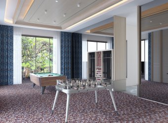 Game room and outdoor bar sitting