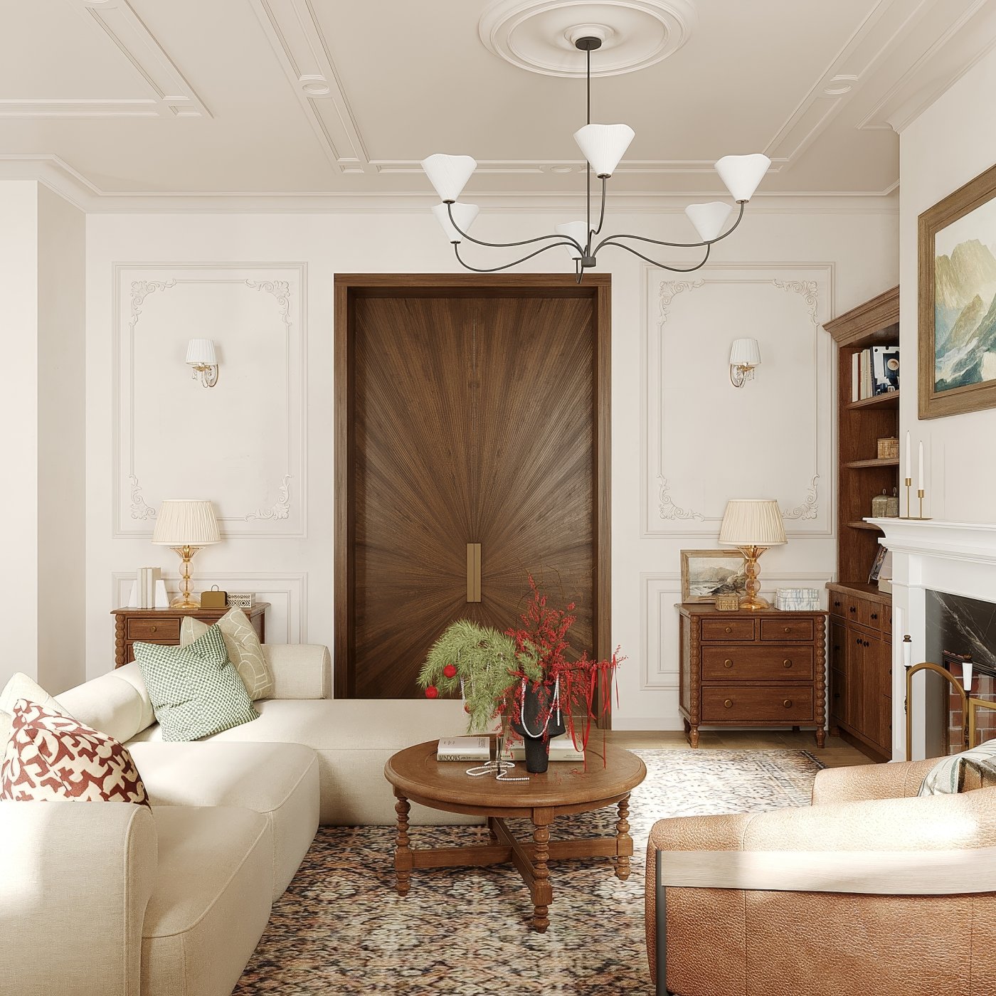 Classic Elegance Living & Dining Space