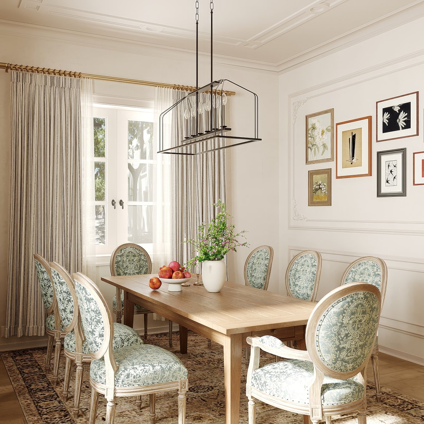 Classic Elegance Living & Dining Space