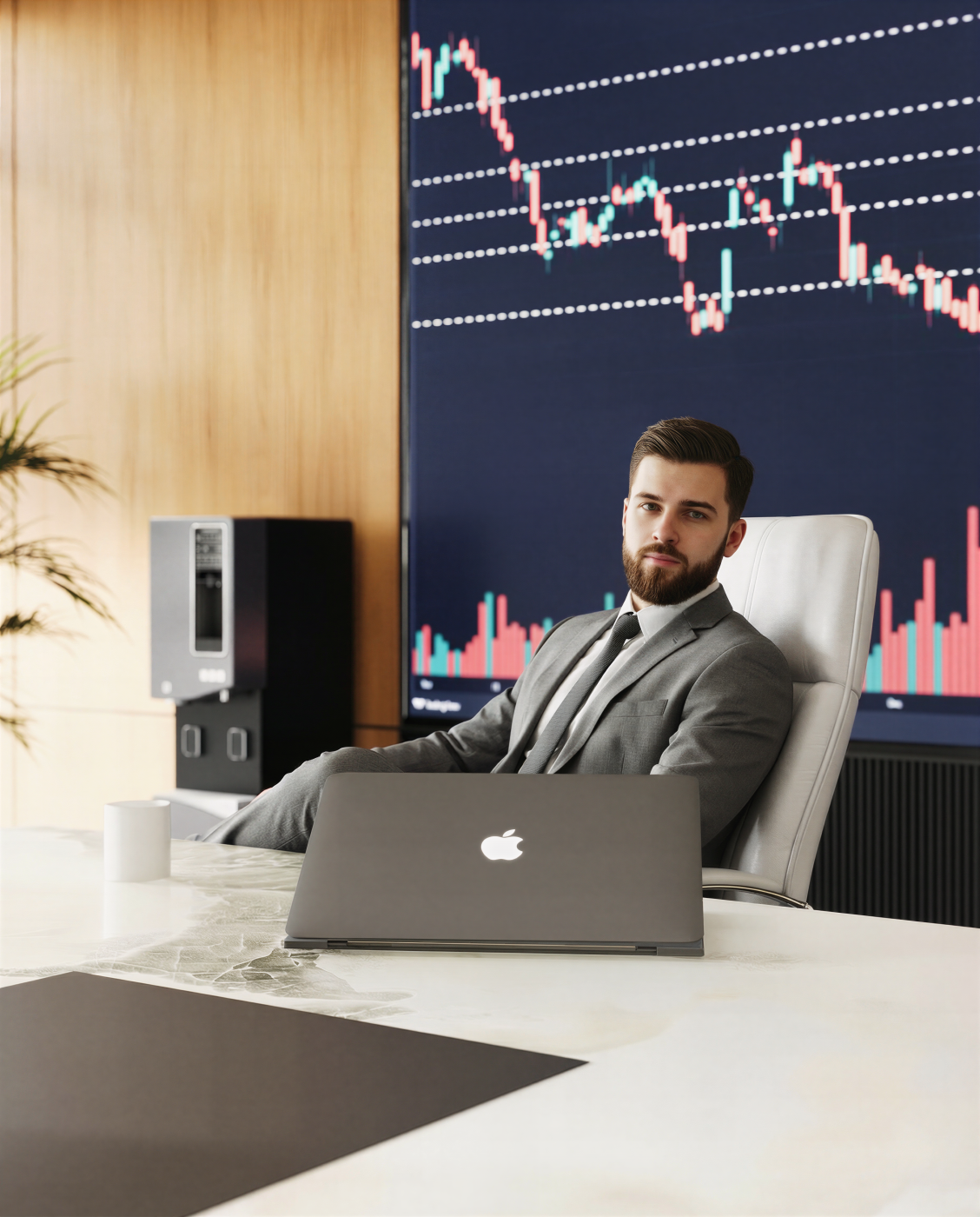 Visualization of a meeting room for a private company in the city center