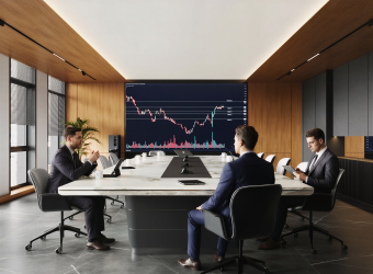 Visualization of a meeting room for a private company in the city center