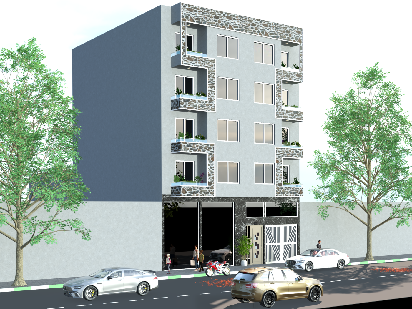 Modern R+4 Residential Building | Photorealistic 3D Architectural Visualization