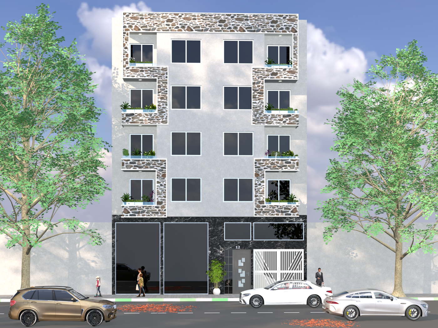 Modern R+4 Residential Building | Photorealistic 3D Architectural Visualization