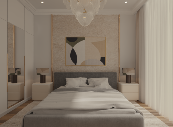 Modern Bedroom Interior 3D Scene
