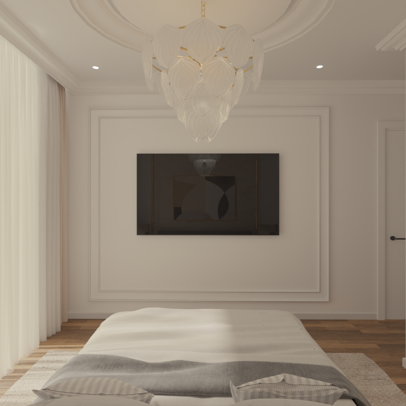 Modern Bedroom Interior 3D Scene