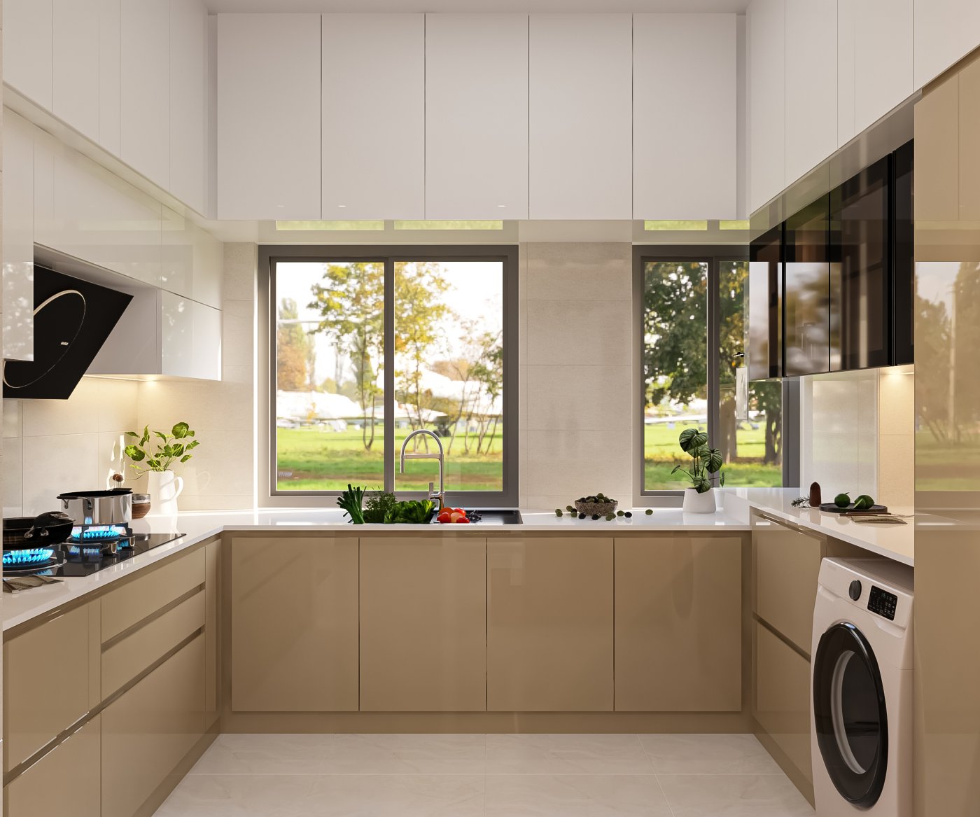 wet kitchen with dining