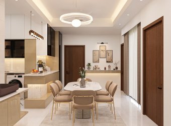 wet kitchen with dining